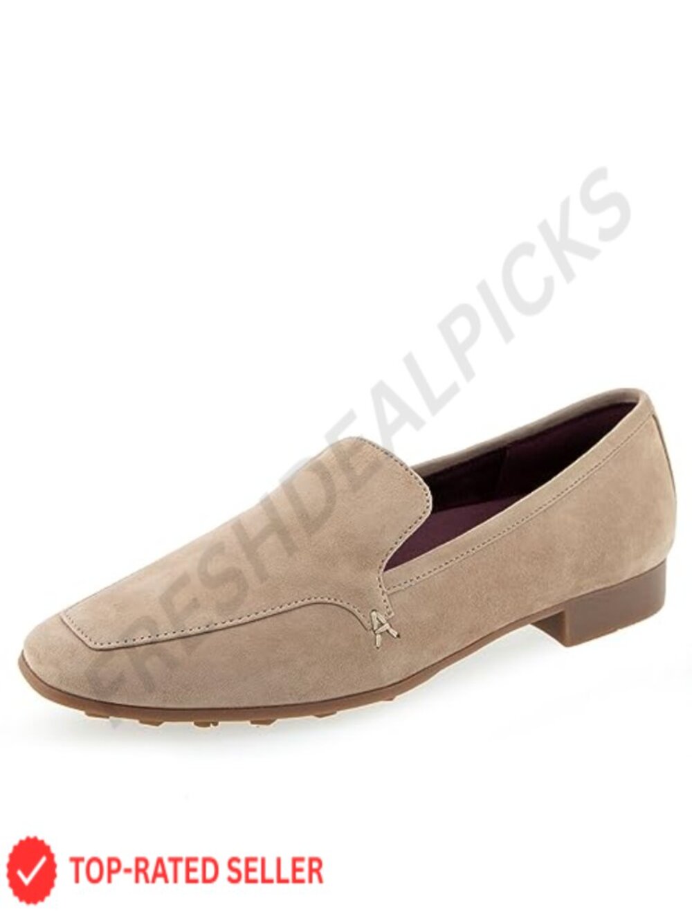 Suede Loafers Slip-On Stacked Low Heel Business Casual Shoes